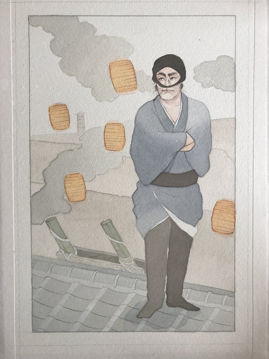 去年描いた鼠小僧 最近描いた鼠小僧 それをまた描き直した鼠小僧 村井 明夫のイラスト