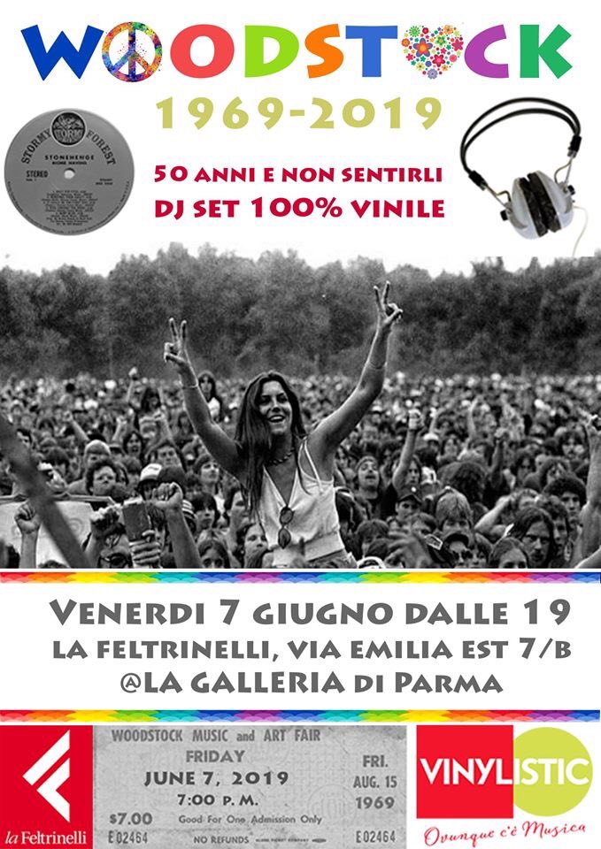 🎸⚫️ WOODSTOCK, 1969-2019 ⚫️🎸

50 anni e non sentirli. DJ set a cura di #Vinylistic vi aspetta venerdì 7 Giugno 2019 a la @LaFeltrinelli Village di #Parma presso #LaGalleria <a href="/BarillaCenter/">Barilla Center</a>  🌼🏳️‍🌈
