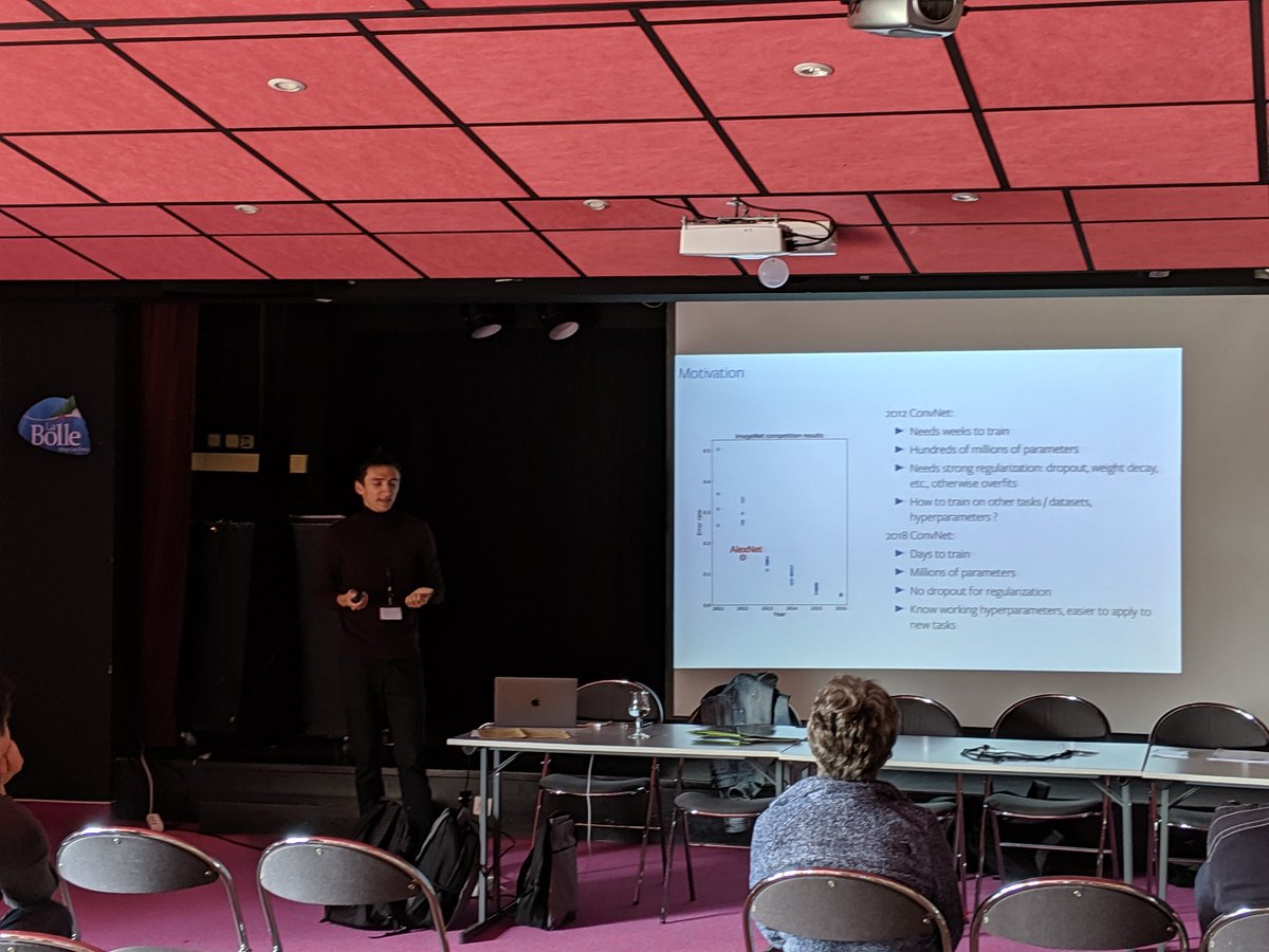 hassanfawaz93's tweet photo. @szagoruyko5 presenting his very interesting work on "Weight parametrizations in deep neural networks" at #ORASIS19 https://t.co/00N7WtQLPW https://t.co/r7aUJr6nvp