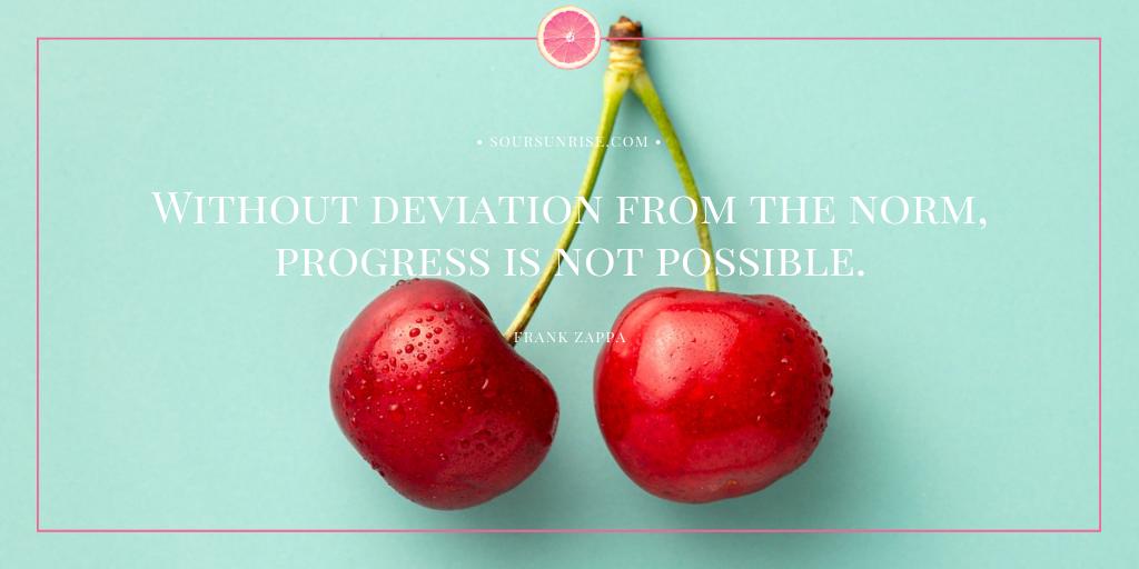 SourSunrise's tweet image. Without deviation from the norm, progress is not possible. - Frank Zappa ☝️
 
#quoteoftheday #lastdayofspring