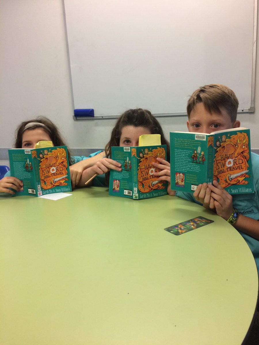 Well, <a href="/garthnix/">Garth Nix</a>, this week my students discussed your book for the Readers Cup competition. You now join ⁦@PCarnavas⁩ and ⁦@TimHarrisBooks⁩ as selected authors for the competition. One student away today; her share of the tucker devoured by these 3