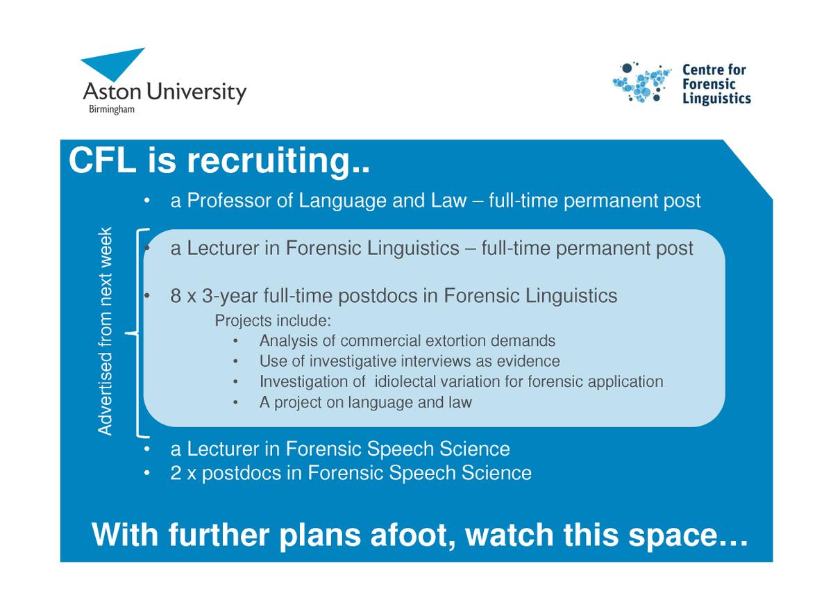 Aston Institute for Forensic Linguistics tweet media