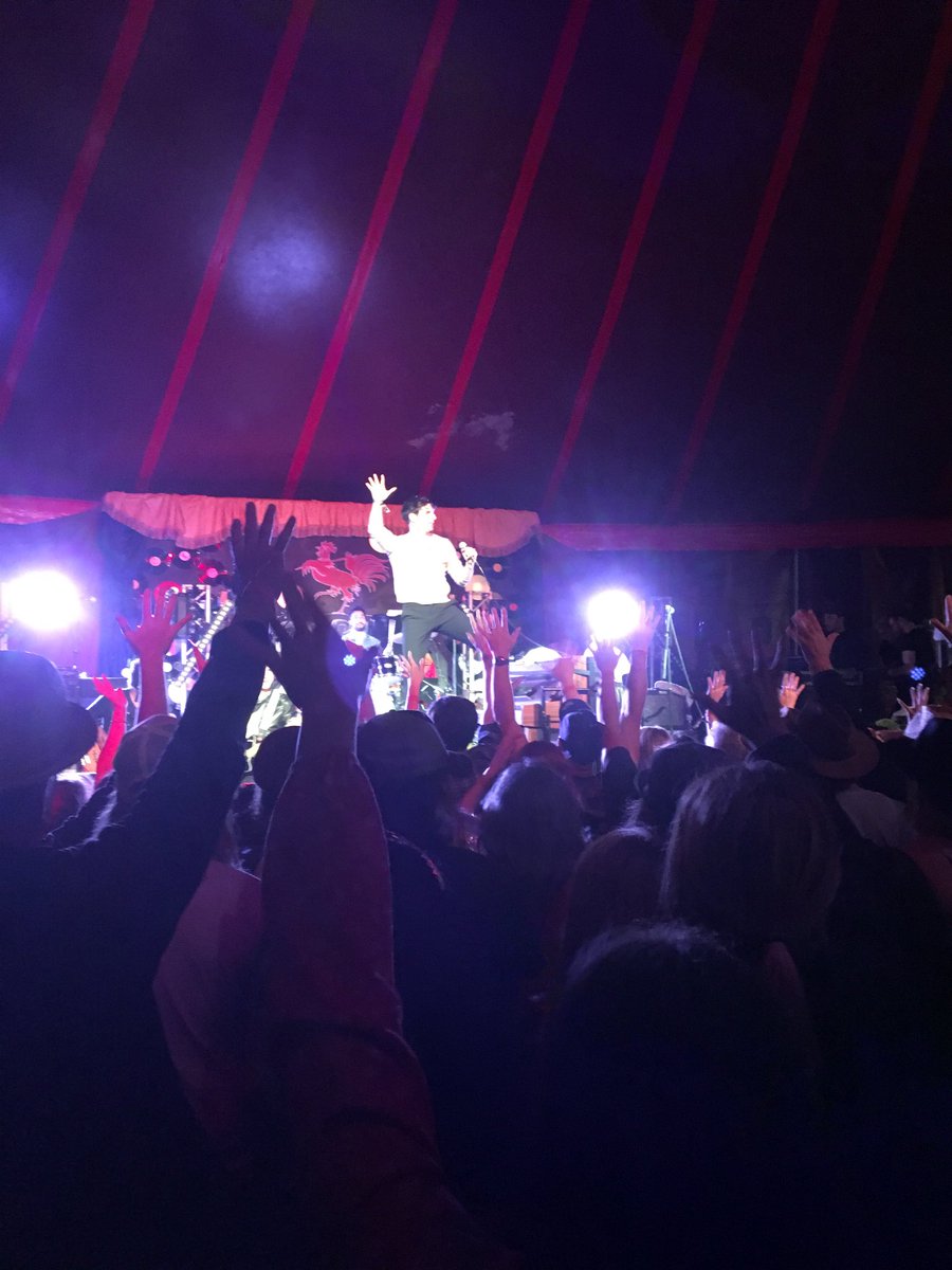 Smithy0364's tweet photo. Low Cut Connie at ⁦@RedRoosterFest⁩ #redrooster19 Think Jerry Lee Lewis crosses with Lux Interior, with a side order of Elton John and a kick-ass backing band! https://t.co/Wg8ekavJeB
