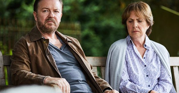 rickygervais's tweet photo. The most overwhelming thing that has come from people talking to me about #AfterLife is the realisation that everyone is grieving to some extent. Everyone is going through shit in their life. https://t.co/imJBEsWjfr