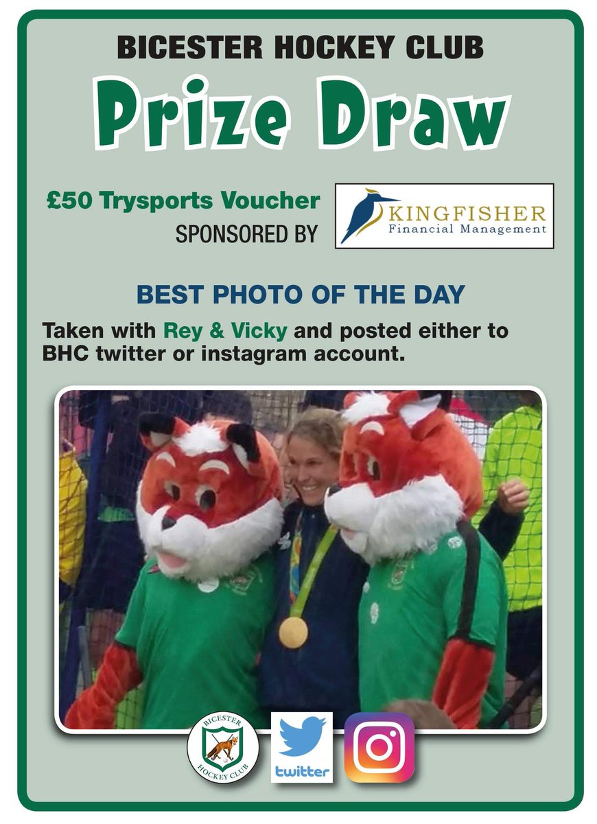 Only 2 days to go until <a href="/BicBigLunch/">Bicester's Big Lunch</a> get your picture taken with us upload to <a href="/BicesterHC/">Bicester Hockey Club</a> or Instagram #bicesterhockey &amp; you could win the £50 <a href="/TrysportsOnline/">TrysportsOnline</a> voucher. Good luck! <a href="/Bicesterbarbers/">identitybarbering</a> <a href="/BicesterChamber/">Bicester Chamber</a> <a href="/BicesterH/">Bicester Heritage</a> <a href="/BicesterHG/">OxfordshireHomeGuard</a> <a href="/bicesteroxon/">Bicester Oxon</a> <a href="/BicesterSchool/">The Bicester School</a>