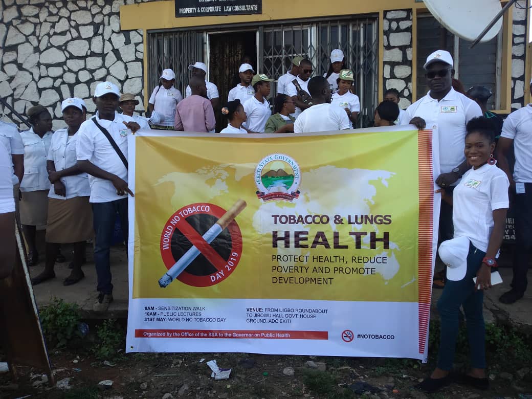 World No Tobacco Day 2019 Celebrations  in Ekiti State Nigeria. #WorldNoTobaccoDay2019 @WHONigeria @FCTCofficial @DefeatNCD @ChoonaraShakira @victoramaechi01 @T_blinxx  @tb