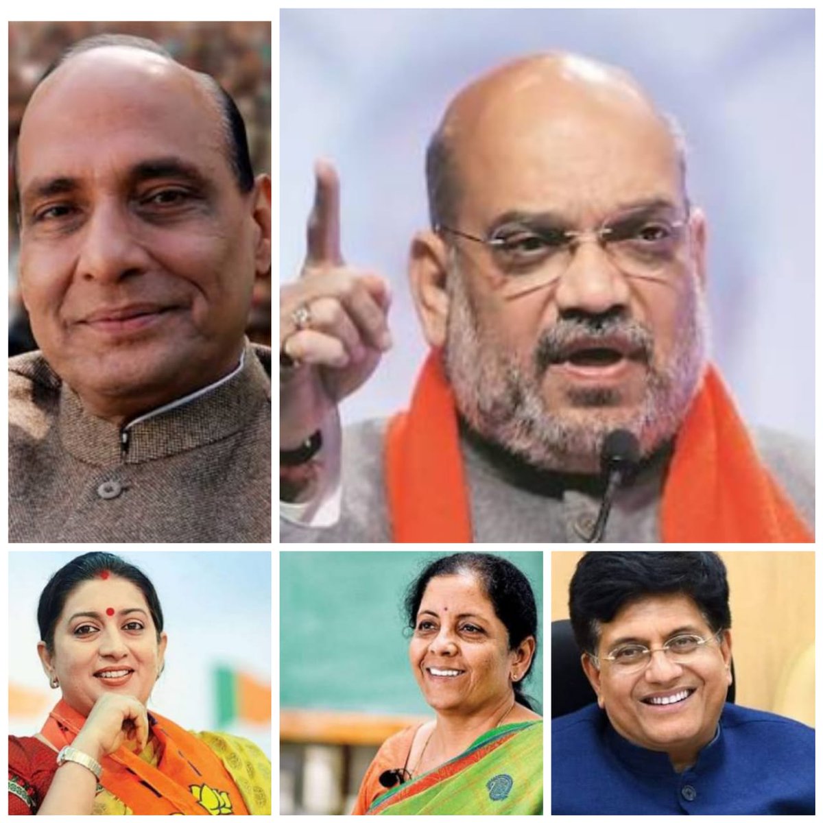 #ModiCabinet2 
Many Many congratulations to our Legends! Feeling proud to see these diamonds ready to sparkle !
@rajnathsingh ji - Defence Minister
@AmitShah ji- Home Minister
@PiyushGoyal ji- railways/comm
@nsitharaman ji- Finance Minister 
@smritiirani ji- Women&child dev/tex