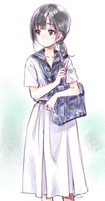 「neckerchief school bag」 illustration images(Oldest)