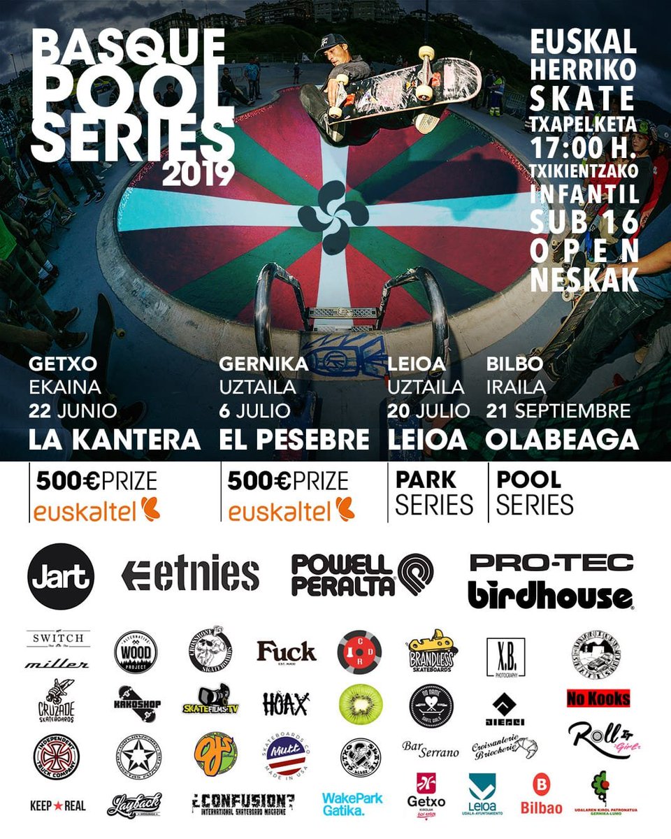Getxoskate's tweet photo. @GetxoUdala #GetxoKirolak @leioaudala @bilbao_udala @Gernikako_jaiak #Getxo #Leioa #Bilbao #Gernika #Bizkaia Euskal Herriko Skate Txapelketa #EuskalHerria #Euskadi #Bilbaokirolak https://t.co/cxgBiIOtgY