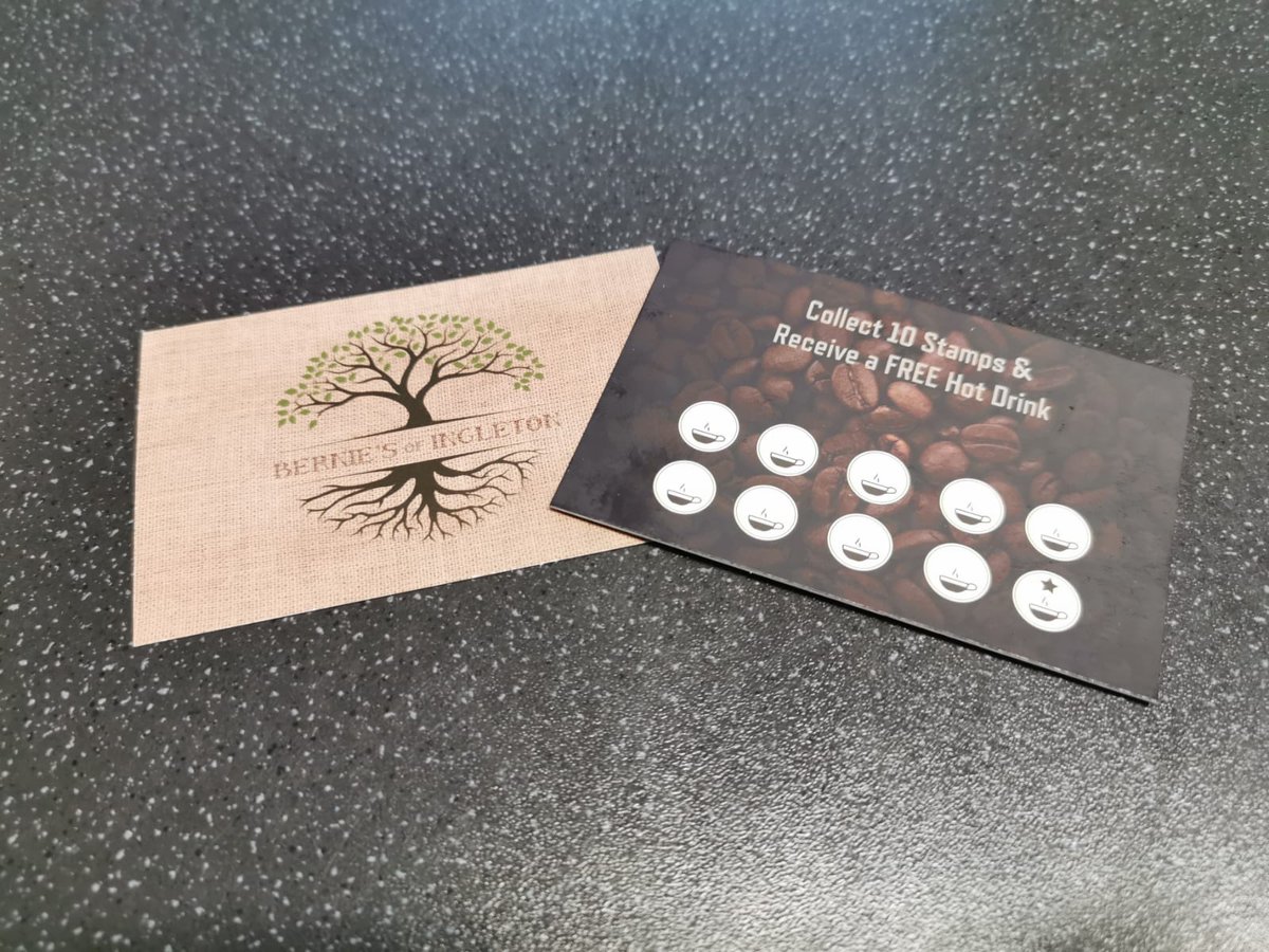 B_of_Ingleton's tweet photo. New in, a little something to say thank you to locals and regular visitors alike. We now have a hot drink loyalty card!

Collect 10 stamps and receive a FREE hot drink! One stamp for each hot drink you buy.

Ask for yours in the cafe now! https://t.co/wpetQF9isP