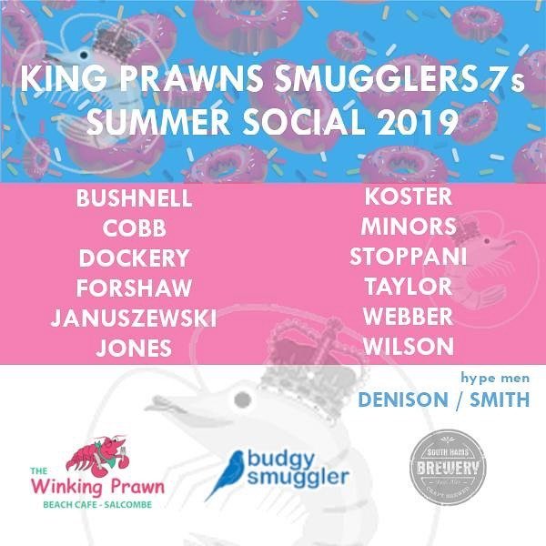 👑🦐#backagain 👑 🦐 Prawns team up with @smugglers7s in <a href="/summersocialldn/">Summer Social LDN ☀️</a> - rumours of more than 6 players from squad turning up this year yet to be  confirmed #allez #wego #budgysmuggler #sevens #london #rugby #lesgars #kcsoldboys bit.ly/2Xc5YAh