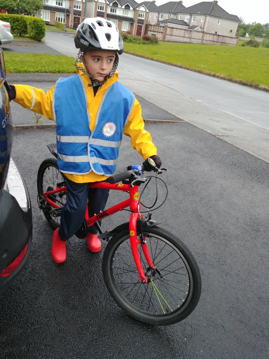 cycle_bus's tweet image. Since we started in late Sept in "rainy Galway", 89% of our journeys have been dry. 
What do we do on days like today when it does rain? We put on our gloves, coats, waterproofs and wellies and cycle through every puddle in our way.
Wet days can be the most fun.