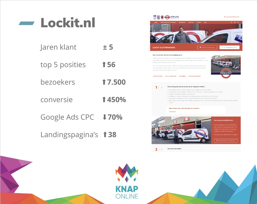 🚀Online marketing van de bovenste plank voor onze klant <a href="/LockitNL/">Lockit Slotenmaker</a> 

🔗 Website bekijken? lockit.nl
🔗 Meer weten? knaponline.nl