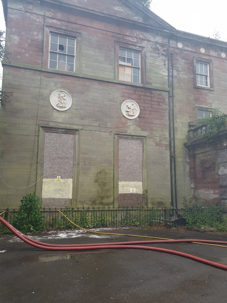 #WooltonHall is safe but the modern annexe (the old convent) is destroyed. <a href="/MerseyFire/">Mersey Fire</a> and <a href="/MerseyPolice/">Merseyside Police</a> are invaluable resources for helping to save this city's assets from mindless vandalism #Woolton