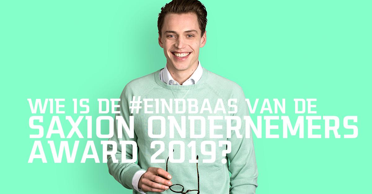 Aanstaande woensdag wordt de winnaar van de Saxion Ondernemers Award 2019 bekend gemaakt in het <a href="/Wilminktheater/">Wilminktheater</a> in Enschede en jij kunt er gratis bij zijn! Bestel nu nog je tickets via saxion.nl/ondernemersawa… en we zien je graag 5 juni! 🚀💥
