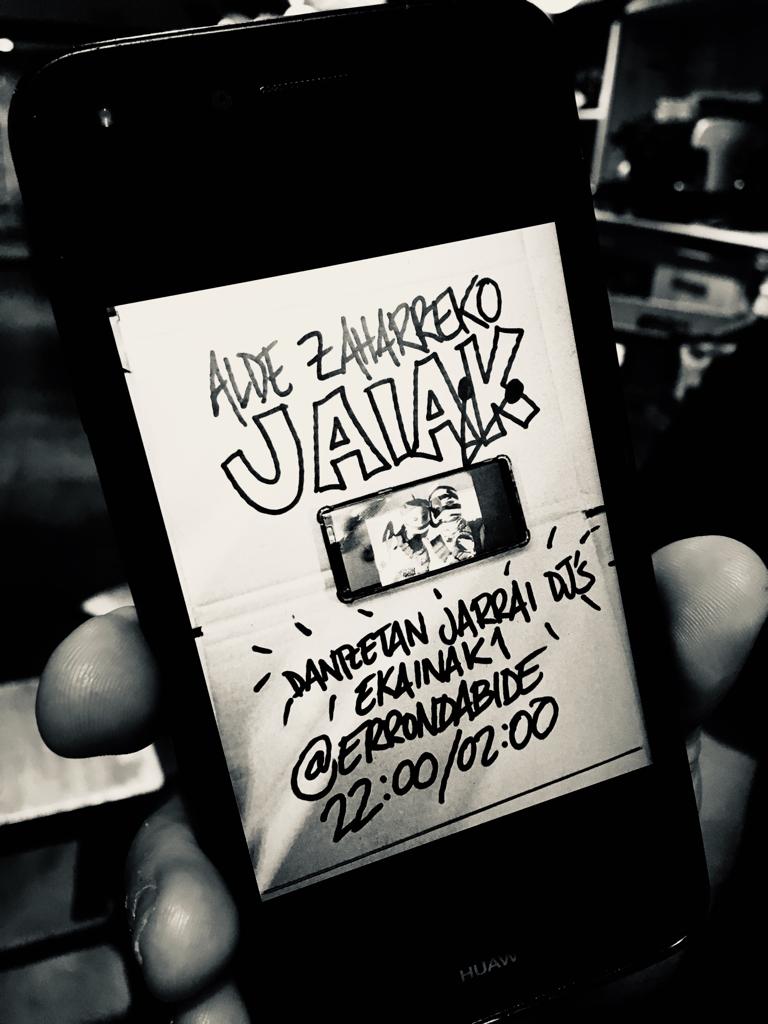 ErrondabideKE's tweet photo. Larunbat honetan @ZaharreanBerri egunari amaiera emateko:
DANTZETAN JARRAI DJ'S!
22:00etatik aurrera #Errondabide|n! https://t.co/wrR7sSVAqF