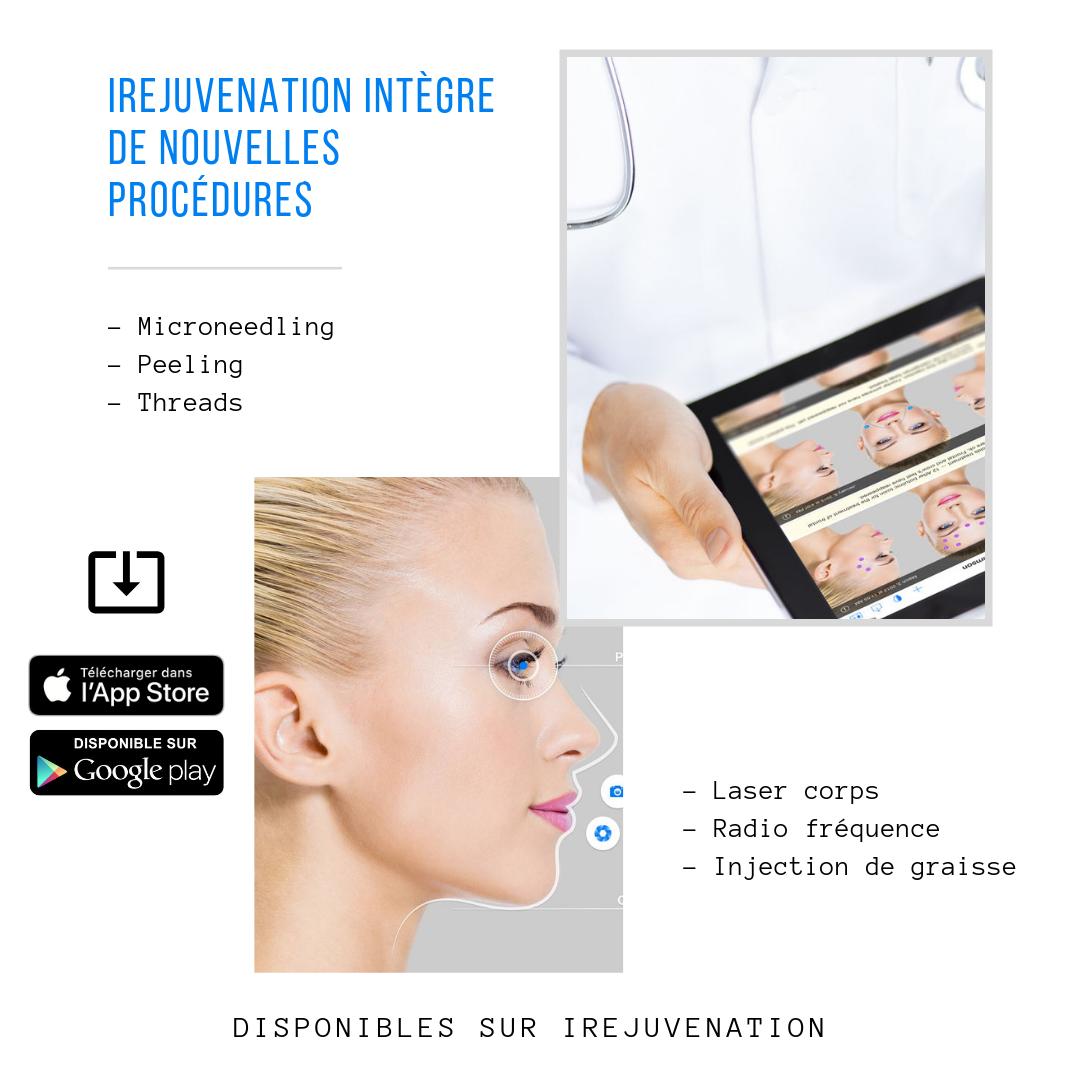 L'évolution de la médecine esthétique se fait aussi sur notre plateforme → iRejuvenation intègre de nouvelles procédures en plus de celles déjà présentes ! 

→ Nouvelle silhouette corps également pour les soins laser et radio fréquence  

→ #GooglePlay #Appstore