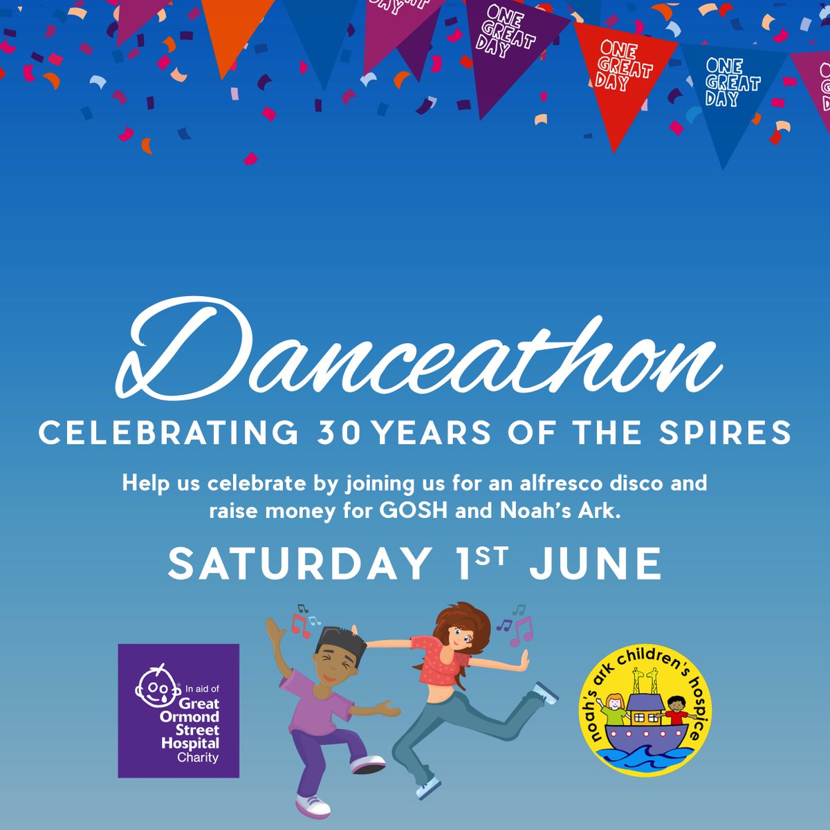 TheSpiresBarnet's tweet photo. Are you joining our Alfesco Disco One Great Day event tomorrow? Lots happening from 11am - 4pm. Find out what &amp; when &amp; to let us know if your coming, JOIN the event here : https://t.co/pQkSlrtsji
#TheSpiresBarnet #OneGreatDay2019 #NoahsArkChildrensHospice #NeverlandEvents https://t.co/iq1pPUrYLV