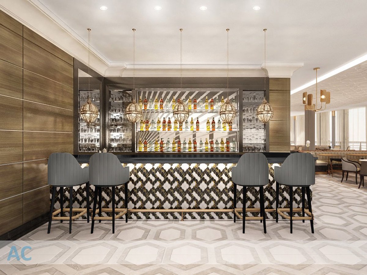 Happy Friday once again, and we’re leaving you with this visual preview of one of our restaurant bars. Who wouldn’t want to relax with a drink or two here?! 🍸 #interiordesign #hoteldesign instagram.com/aspinallcreati…