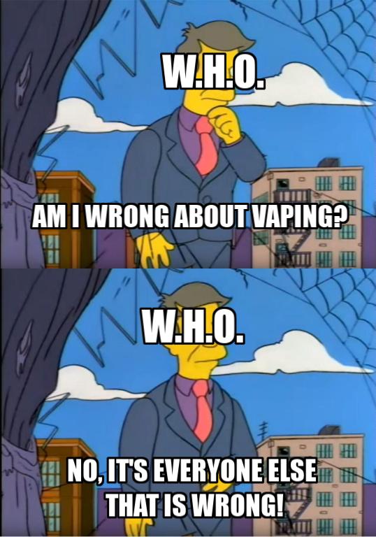 Today is the @WHO's #WorldNoTobaccoDay! As we all know, #vaping is 95% less harmful than smoking and helps thousands of people switch from cigarettes...so why do the W.H.O. want to ban it? 🤔 #WorldNoTobaccoDay2019  #NoTobaccoDay