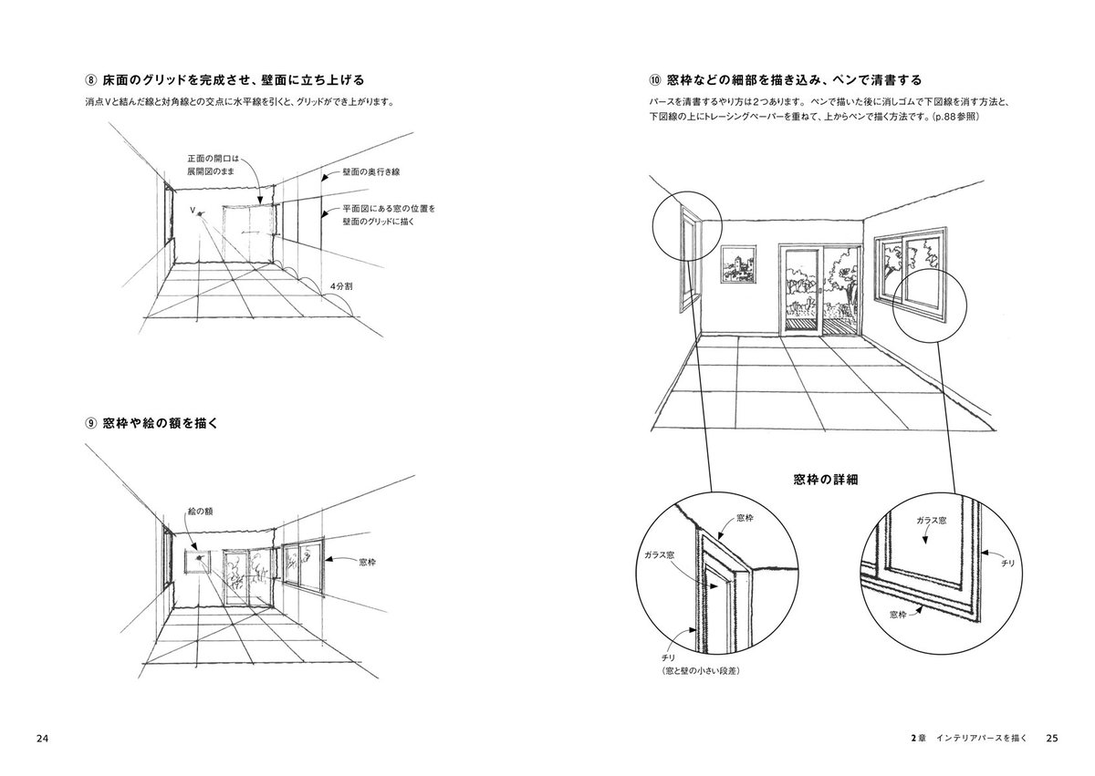 建築系の本だけどイラスト描きさんにも 定規なしでも感覚的にパースが描ける本が話題に 建物版 インテリア版があります Togetter