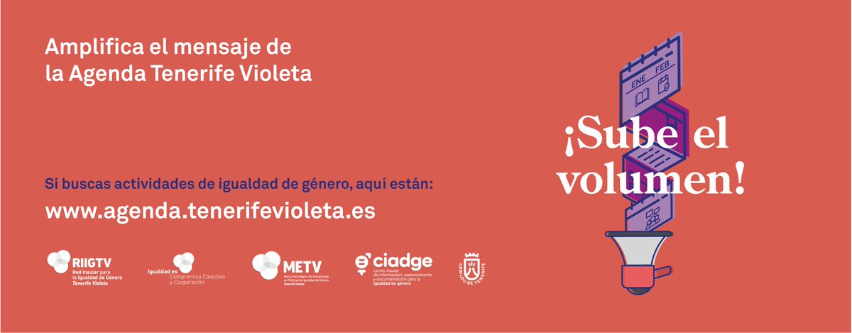 metvtf's tweet photo. 📢Ya falta poco para junio, y las actividades no paran, entra en https://t.co/PiW3TZNnOy y las encontrarás.📢

¡Entra, conócela y comparte! ¡Sube el volumen de la igualdad en Tenerife!

#AgendaTenerifeVioleta https://t.co/I5OFwJYVVf