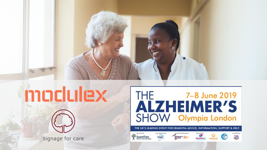 ModulexUK's tweet image. One week until #thealzheimersshow2019 Make sure you visit stand D1 to see our latest dementia-friendly signage. bit.ly/2HO7LX3 #signageforcare #carehome #dementia #alzheimers #carehomesignage