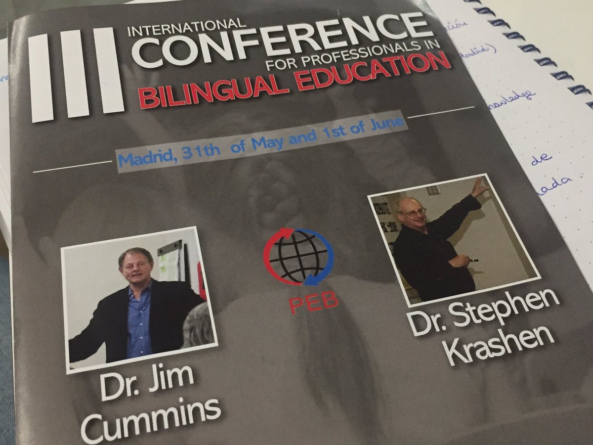 <a href="/dgafprofesorado/">F. Prof. Aragón</a> Rumbo a Madrid al III Congreso Internacional en Educación Bilingüe donde podremos aprender de Dr. Cummins y Dr. Krashen, referentes en CLIL y SLA. <a href="/dgalextranjeras/">L.Extranjeras ARAGON</a>