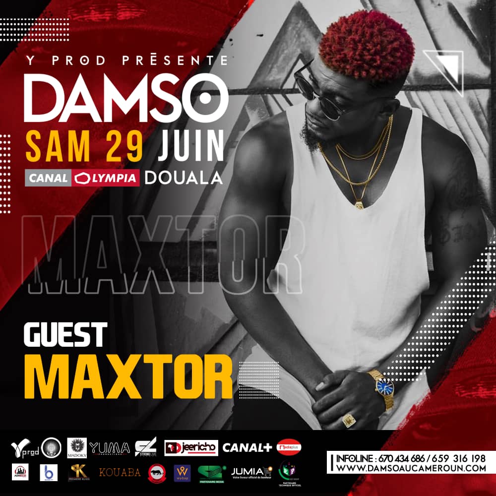 Douala_CKoment's tweet photo. Eux aussi seront de la partie pour le concert de @THEDAMSO , @MaxtorOfficial #DjJoss et @fidjil06 host du Show.
Les billets sont encore en vente et il paraît que ça va vite. Qu'attendez vous ?
By @YProd_
#Ckoment #DamsoAuCameroun https://t.co/1XCf5JgF1U