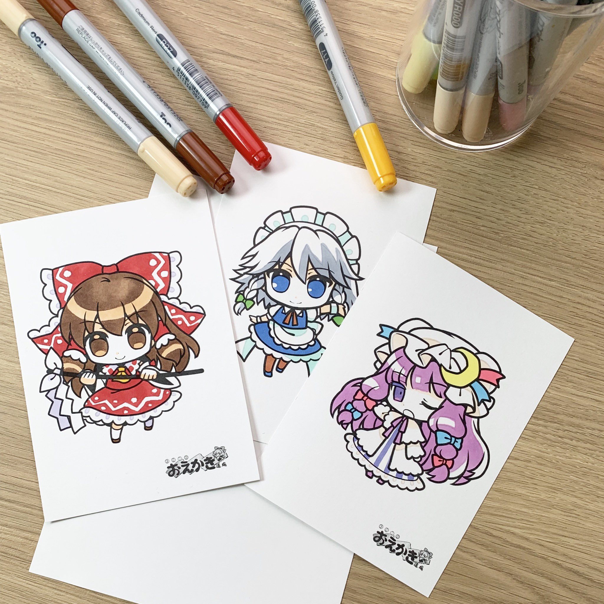 コピック公式 Copic Official Copic Jp ダウンロードできる線画に加えて 着色見本も追加しました ๑ ﾉ すべて6色だけで塗ったものです T Co Rblj25qxcr コピック に慣れたら重ね塗りや混色をして