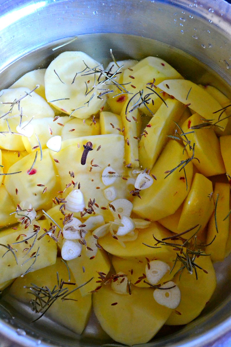 For my viazi vya rojo, to make the potatoes hold some flavor of it's own, I boiled them with some whole cumin. The flavor paired so so well and my viazi vya rojo were so bomb!!  http://www.kaluhiskitchen.com/cumin-clove-viazi-vya-rojo/