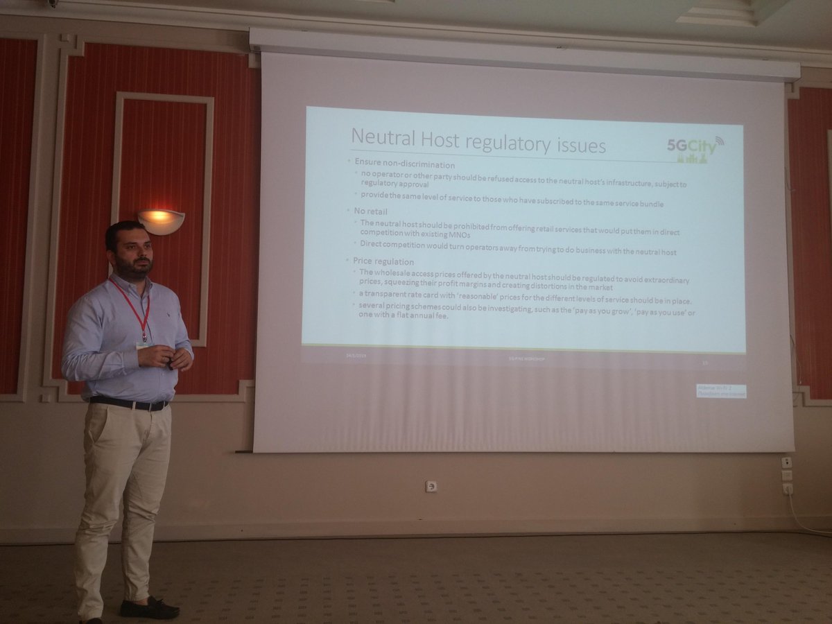 IncitesCons's tweet photo. inCITES participated in the 5G-PINE workshop organised by #OTE and #H2020 #5GESSENCE project that took place in Heraklion, May 24, where our CEO, Ioannis Neokosmidis gave a presentation titled “#Regulatory Considerations in the #5G era: The #5GCity #Neutral #Host Model Case." https://t.co/tyLpR9c4H5