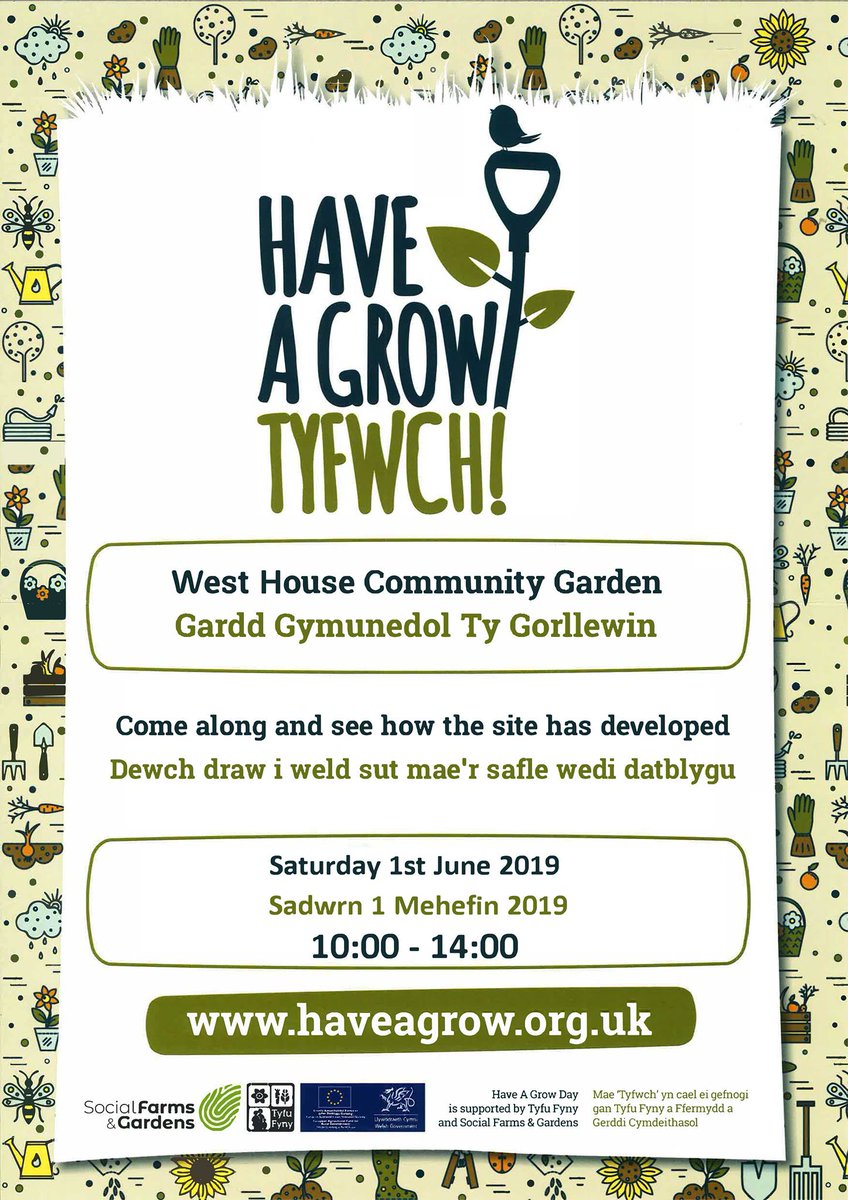 This is happening today, come down and join us at West House Community Garden until 2pm @FCFCGWales #HaveAGrow #CelebrationofCommunityGrowing

Heddiw, dewch lawr a ddweud helo! #Tyfwch