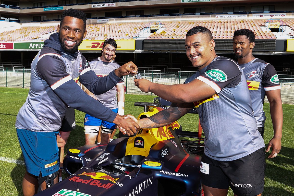 DHLAfrica's tweet image. A few highlights from yesterday where the DHL @THESTORMERS got to meet the @redbullracing F1 car. #DHLDelivers #SpeedOfYellow #DHLNewlands