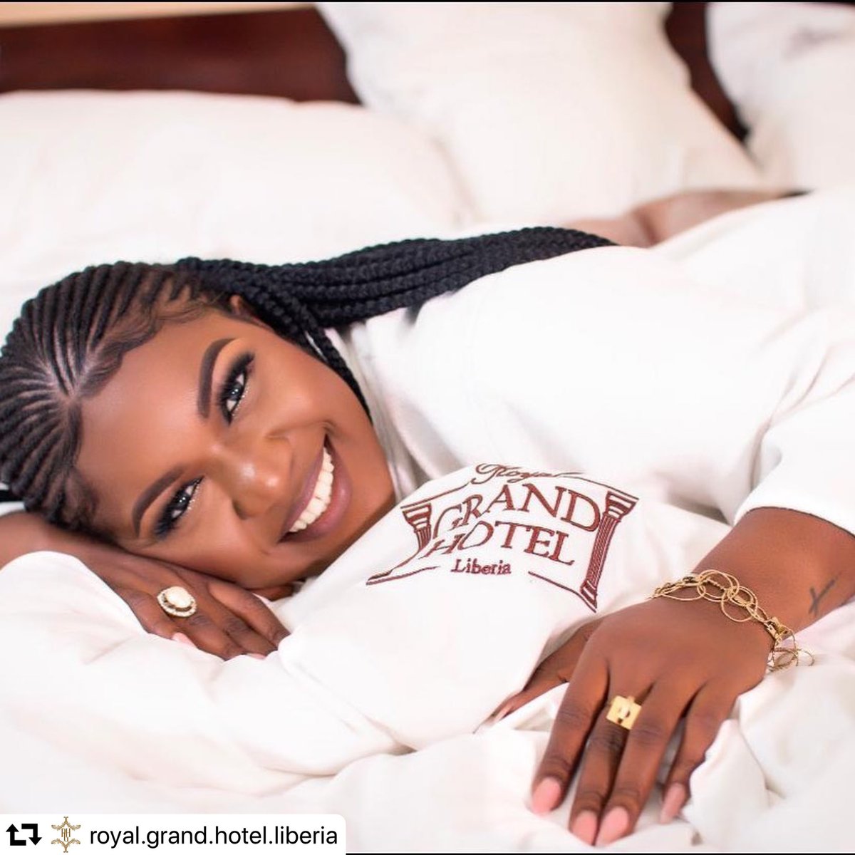 1Masterqueen's tweet photo. #repost @royal.grand.hotel.liberia
・・・
Wake up this happy this and every weekend @royal.grand.hotel.liberia ! #weekend #staycation #rgh #hotel #restaurants #events #spa #brandambassador #masterqueen https://t.co/ImAU6WTK4Q