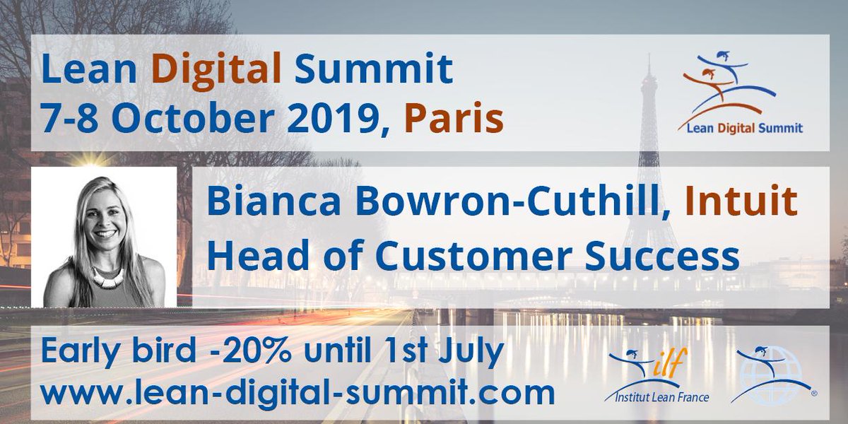 #LeanDigital summit 2019: Meet the speakers!
<a href="/BiancaBowronCut/">Bianca Bowron-Cuthil</a> will tell how <a href="/Intuit/">Intuit</a> applies #Lean principles across every aspect of their business and the role this plays in #innovation across the organization
Reserve your seat now lean-digital-summit.com