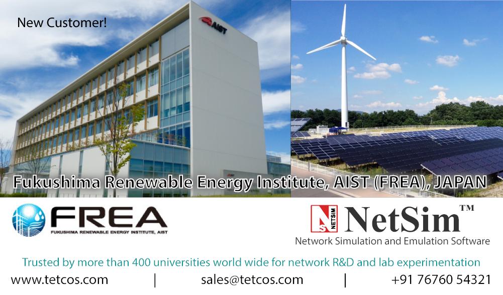 Tetcos's tweet image. A Leading Research Center for Renewable Energy trusted us, and you? #FREA #Newcustomer #Tetcos #Networksimulator #NetSim