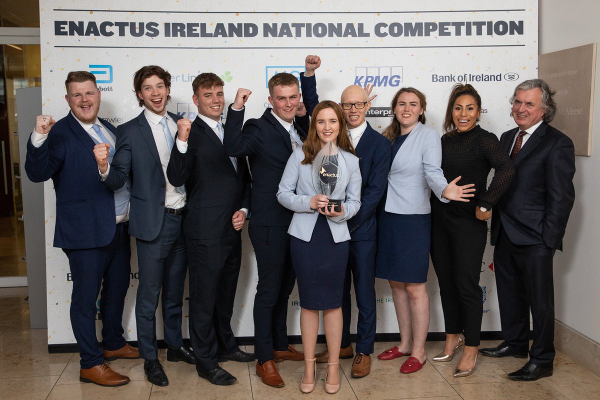 TCDBusiness's tweet photo. The winners of the 2019 Enactus Ireland Competition are @EnactusTCD! The team will now go on to represent Ireland in the @enactus World Cup in Silicon Valley! Read more here about the new National Champions here: https://t.co/IVCRQHF8p3 #EnactusIRE19 #WeAllWin https://t.co/tbVBl3tcO5