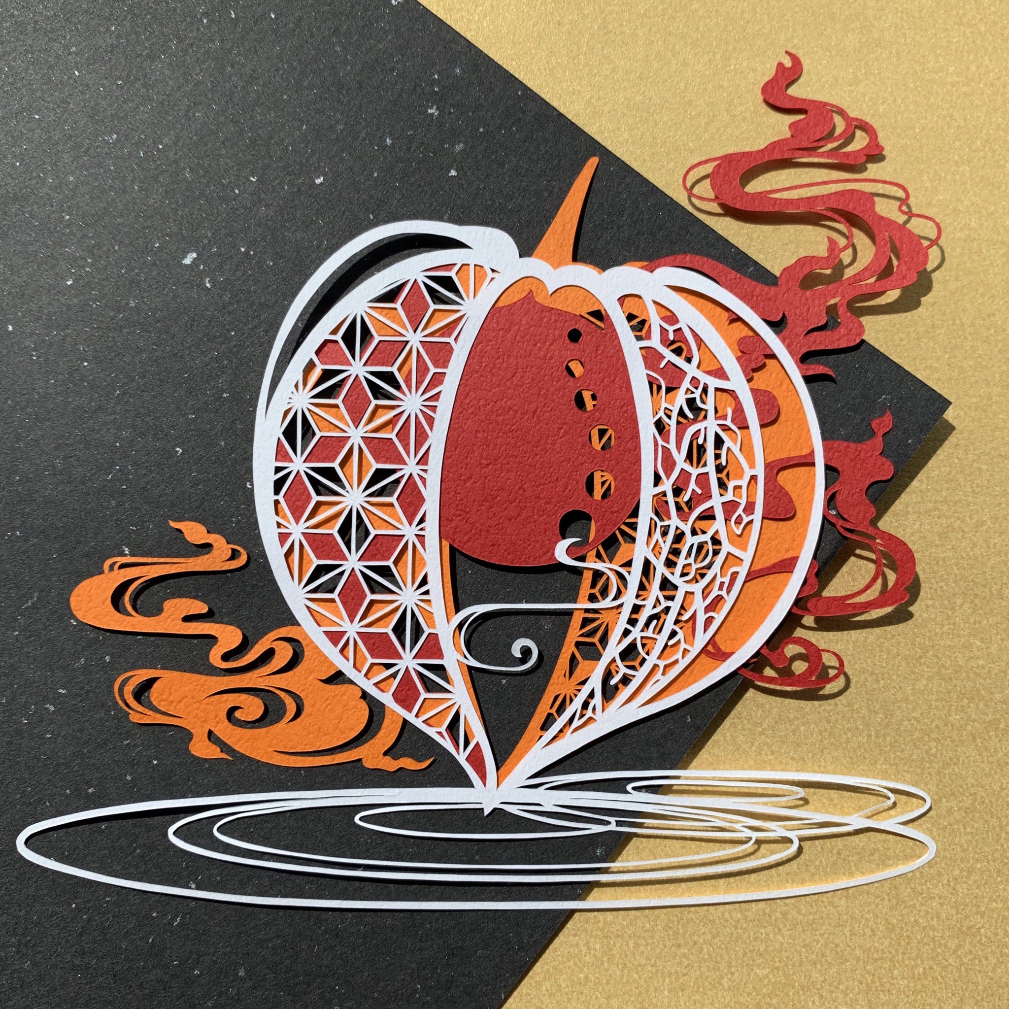 重ねる切り絵 祐琴 on X: 