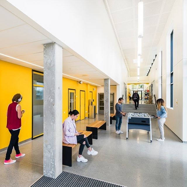 HundvenClements's tweet photo. Students loving the new renovation at Gand VGS designed by @linkarkitektur -----
#architecture #design #education #scandinaviandesign #college #architecturalphotography #nordic #arkitektur #stavanger #interiordesign #interior_design https://t.co/F7yBVlg5z5 https://t.co/8wV9SAq81p
