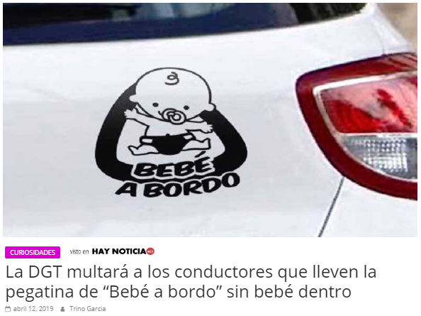 DriveSmartES's tweet photo. "Llevar una pegatina de 'bebé a bordo' y viajar sin bebé es un claro intento de engaño a la autoridad máxime cuando el conductor ni siquiera tiene hijos."
Ya sabéis, conductores... 😂
La "no info" de los amigos de @HayNoticia 👉https://t.co/bNcH4ExNLv
#UnaDeHumor #FelizFinde https://t.co/gq5TklxZmc