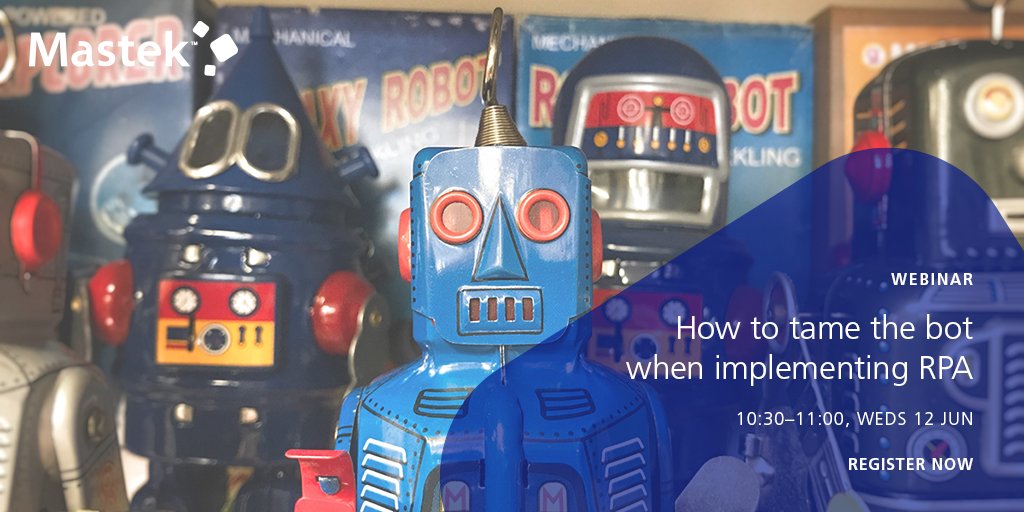 How can you de-risk RPA implementation and yield the greatest possible benefit from your bots? Register for our next webinar to find out bit.ly/2Z6a6m7
 
#RPA #RoboticProcessAutomation #IntelligentAutomation #MachineLearning