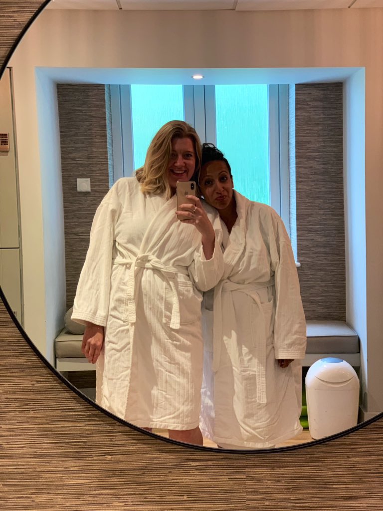 Jlowthrop's tweet photo. I can confirm the spa is as wonderful as the hotel! We’ve had the most relaxing afternoon ever, complete with amazing massages, outdoor jacuzzi and relaxation room! 😍😍 @Calcot_and_Spa https://t.co/q710eAtm6A