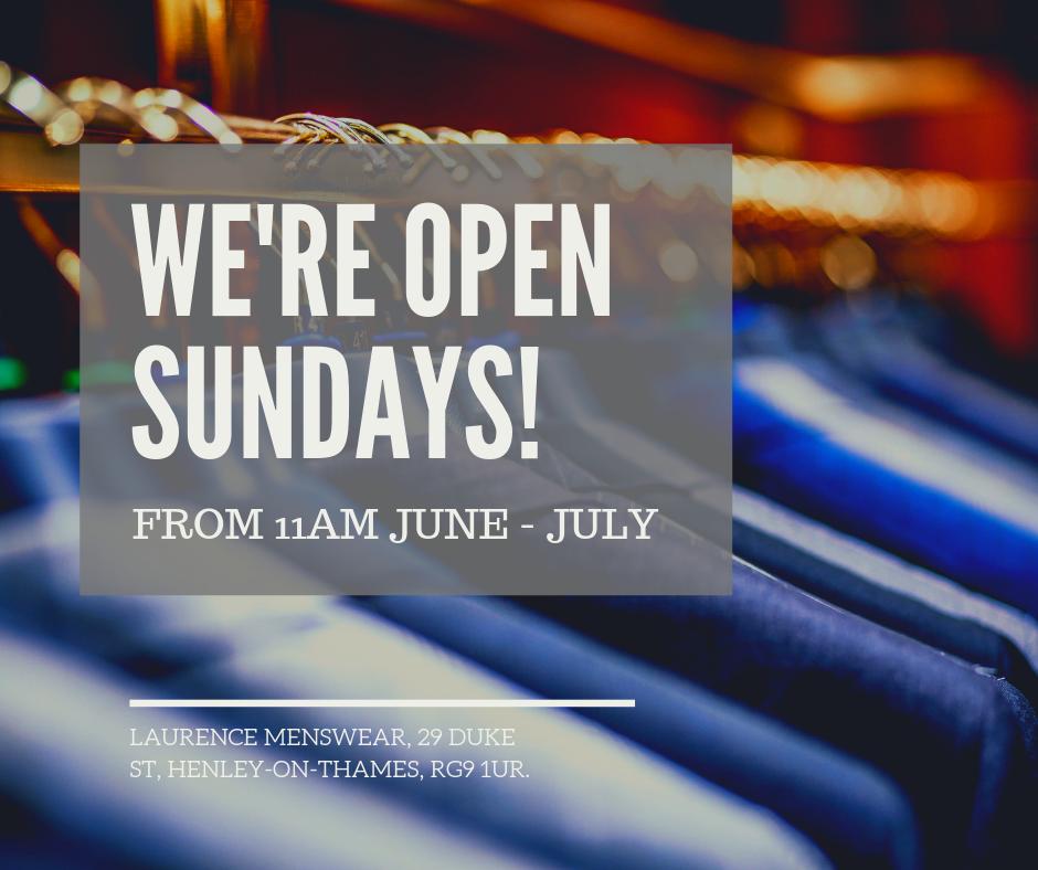 We'll be open on Sundays throughout June until mid-July. It's Regatta season... 👔👞🌞🗓️We know when we're needed!  #shoplocal #supportlocal #regatta2019 #henleyonthames #rowing #regatta
