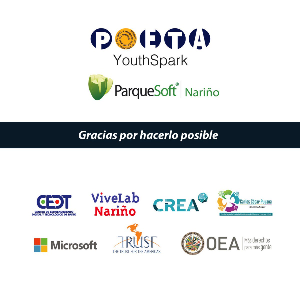 ParqueSoftNar's tweet photo. Los estamos buscando #emprendedores y #emprendedoras #POETA #YouthSpark está en #Nariño para crear o fortalecer negocios tradicionales o proyectos productivos de cualquier sector. Inscríbete https://t.co/Zg1bvFLYhl https://t.co/6rbxxhwUFg