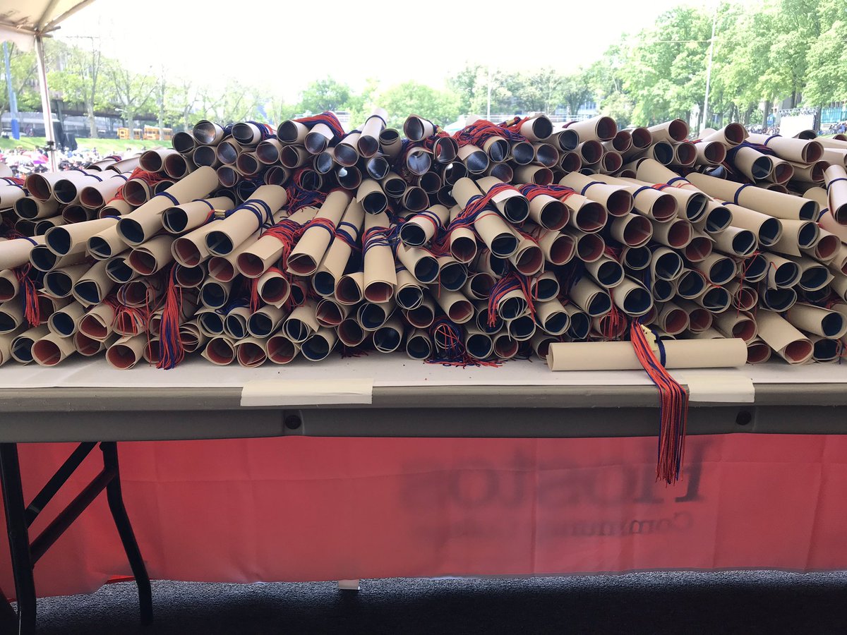 ChrisMangino1's tweet image. Can’t wait to give out this stack of diplomas! @HostosCollege #hostosgraduation