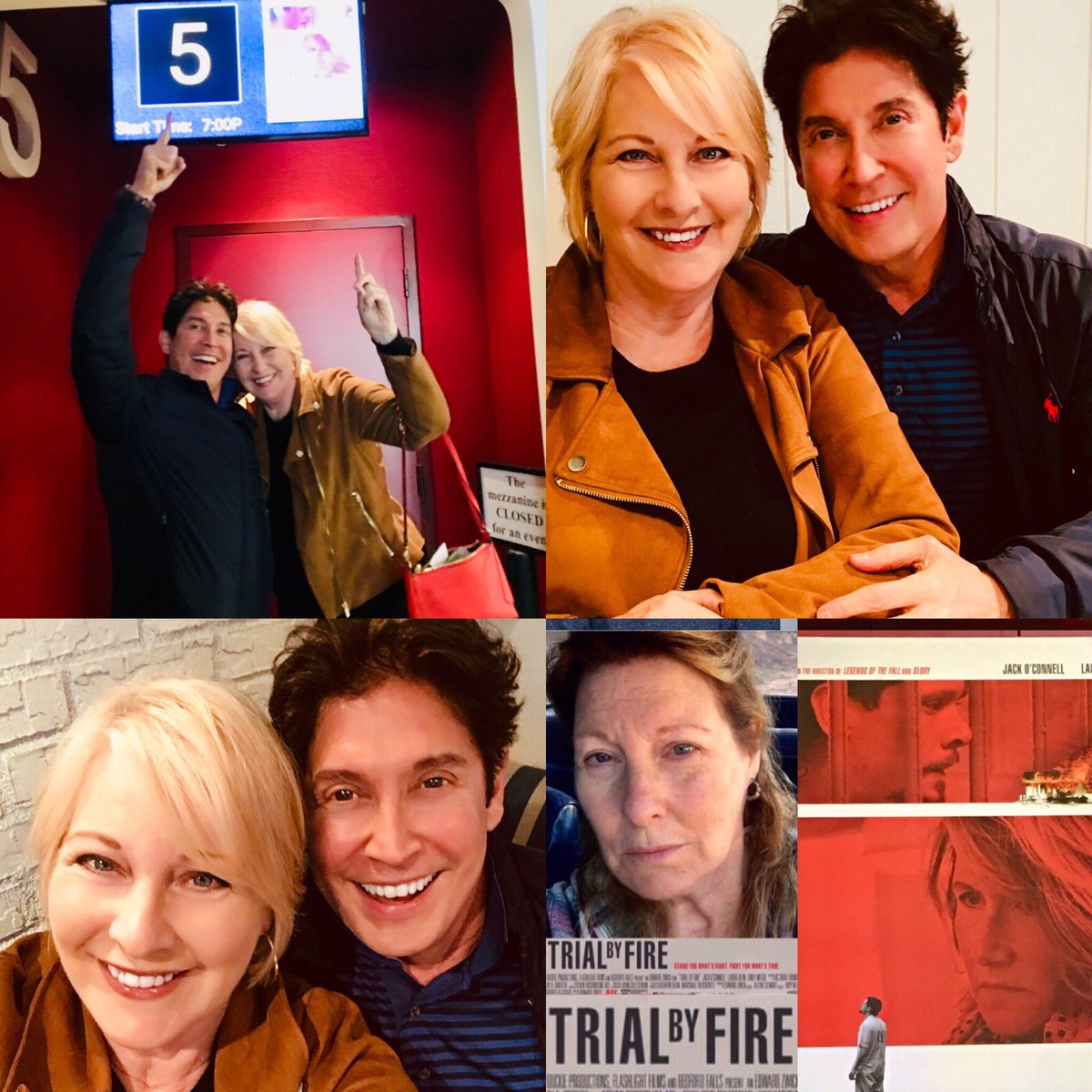 CathyCarlen's tweet photo. Fantastic Night with @garyhquinn and @ginajennings #trialbyfire #edzwick @LauraDern @ATNEmpire #jackieburch https://t.co/xo4DUNhdKg