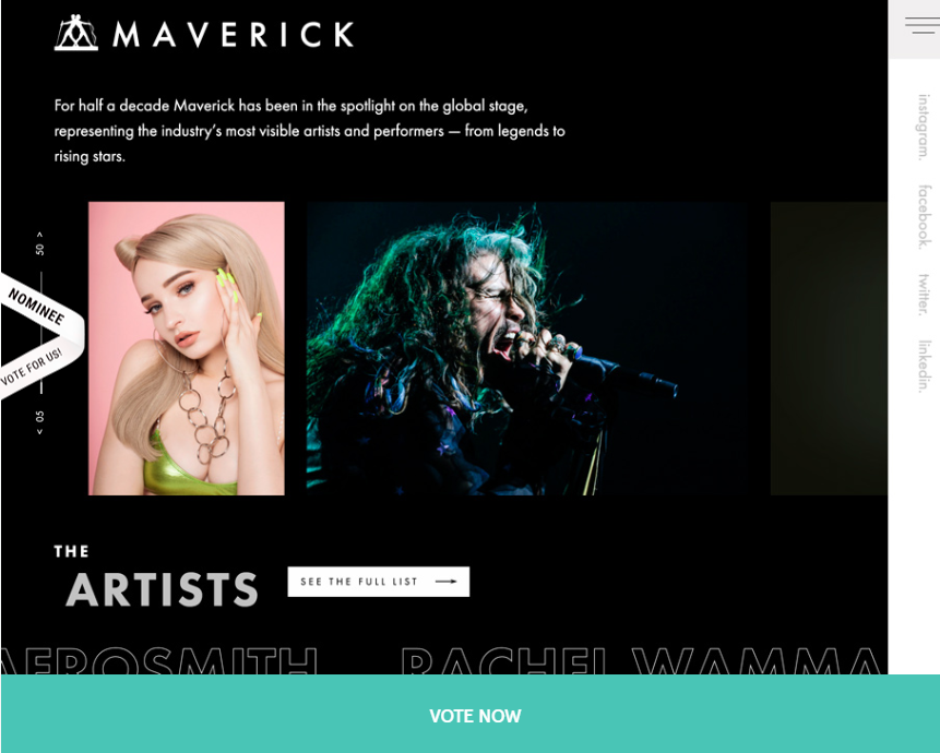 970design's tweet image. If you love #design as much we do than you probably know all about @AWWWARDS (if you didn't before, you're welcome). What you might not know is that our work with @Maverick is up for one now. Quick! Go Vote: bit.ly/AwwwardMav #970Design