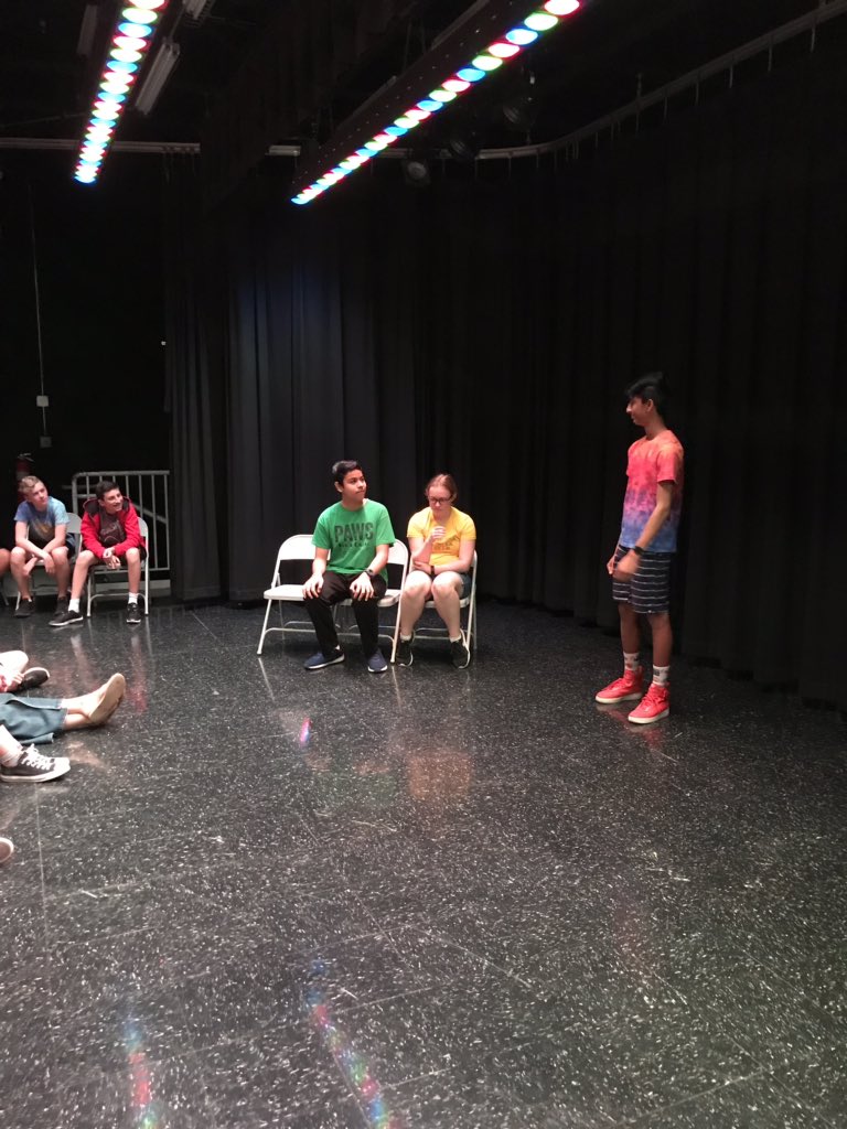 8th Graders put on Improv show