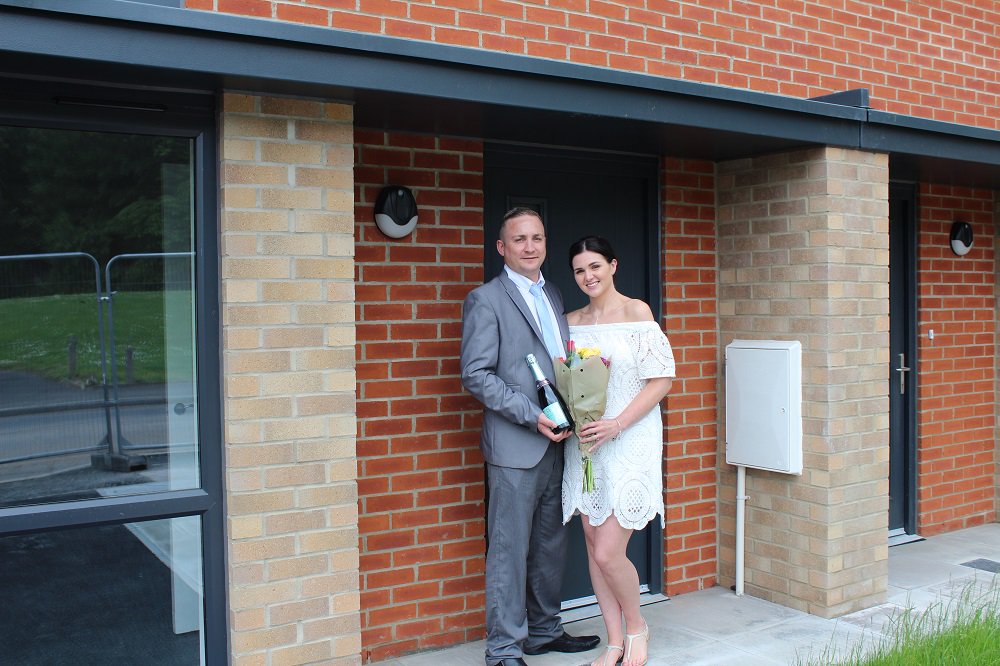 FabricLivingUK's tweet photo. Huge congratulations to Katie and Peter who got married this morning and then came to view their #sharedownership plot with us at Pavillion Green in Royton this afternoon.  Wishing you both all the very best for the future. #newhomes #oldham https://t.co/5GNg6gqJ8V